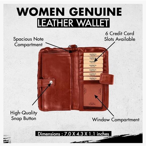 Valenca Holland Brown Woven Distressed Leather Wallet Credit Card ID Holder - Picture 2 of 13